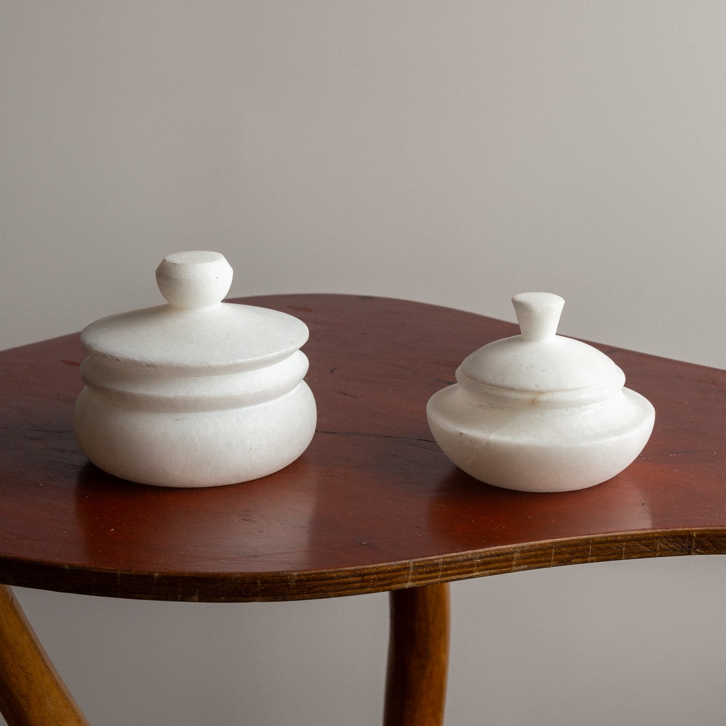 Italian Alabaster Lidded Jars