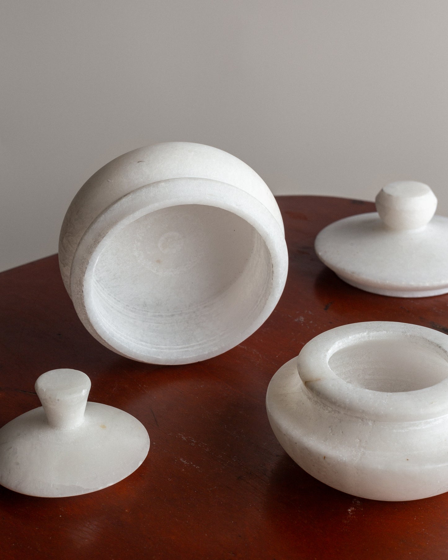 Italian Alabaster Lidded Jars