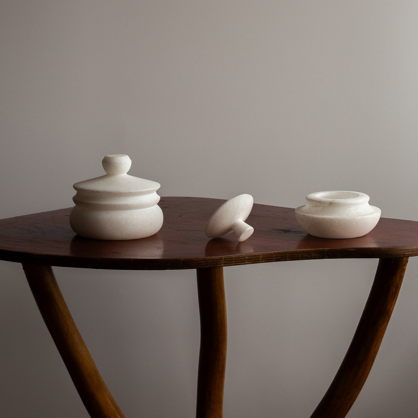 Italian Alabaster Lidded Jars
