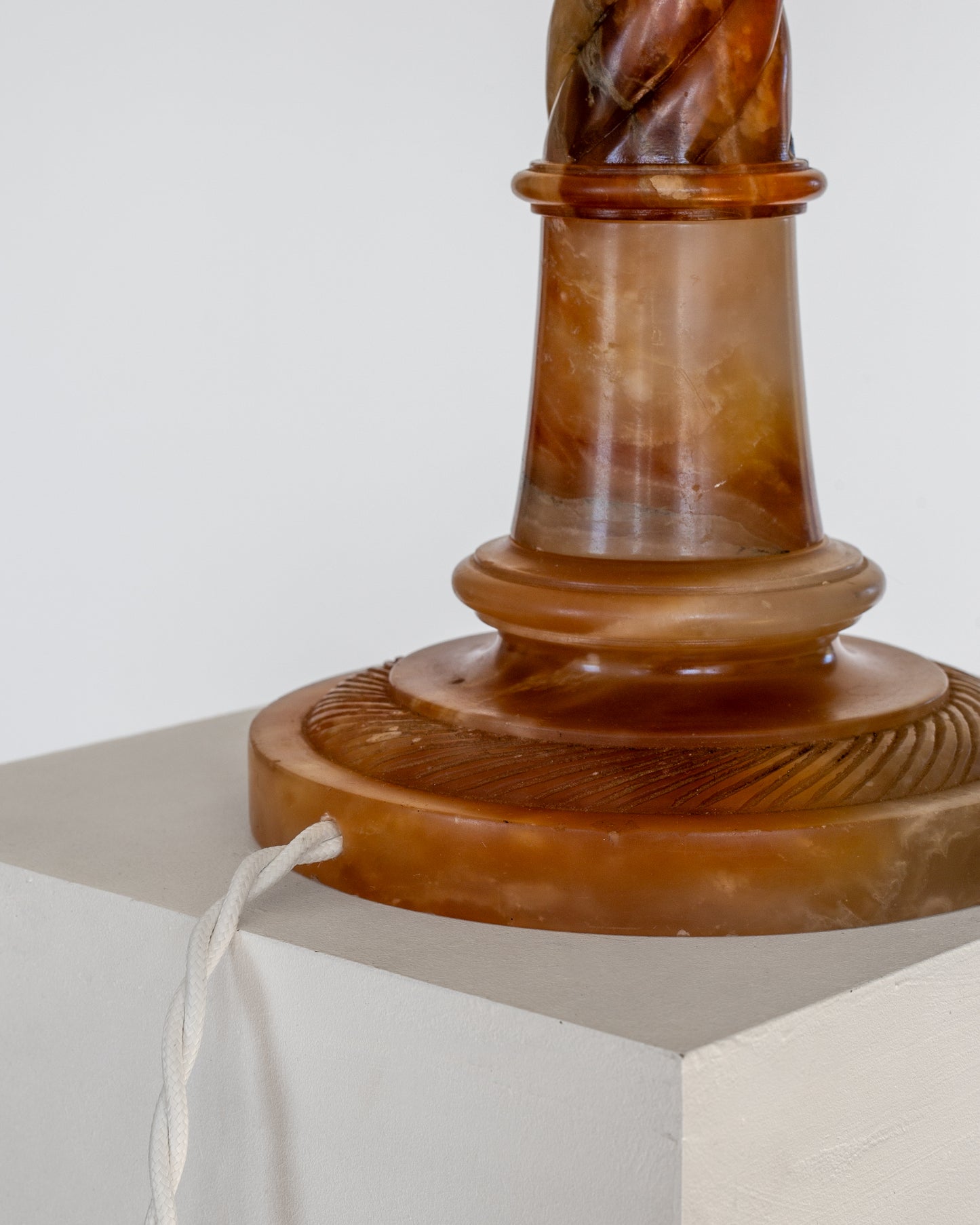 Alabaster Table Lamp, C. 1900