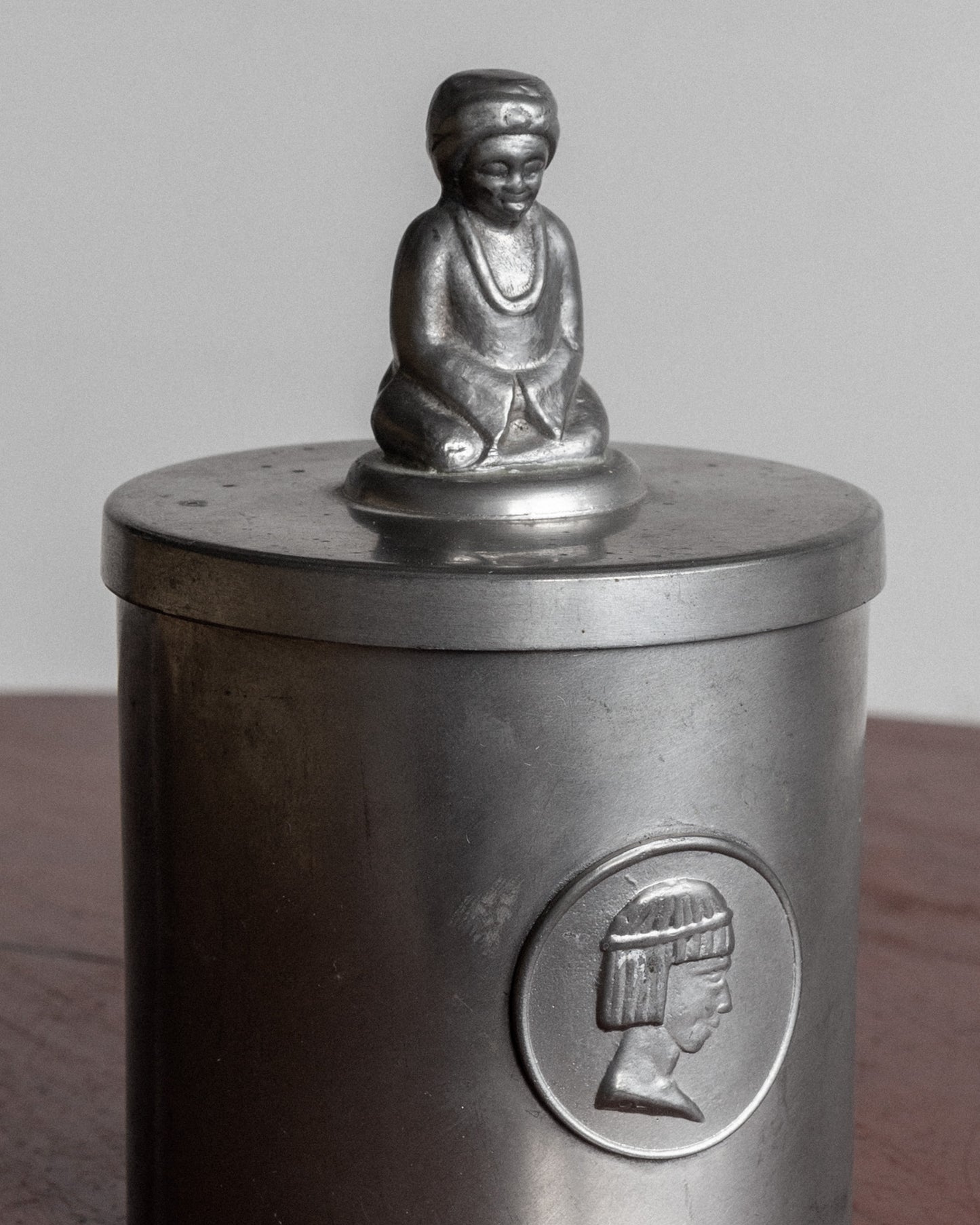 Pewter Box in Egyptian Revival Style