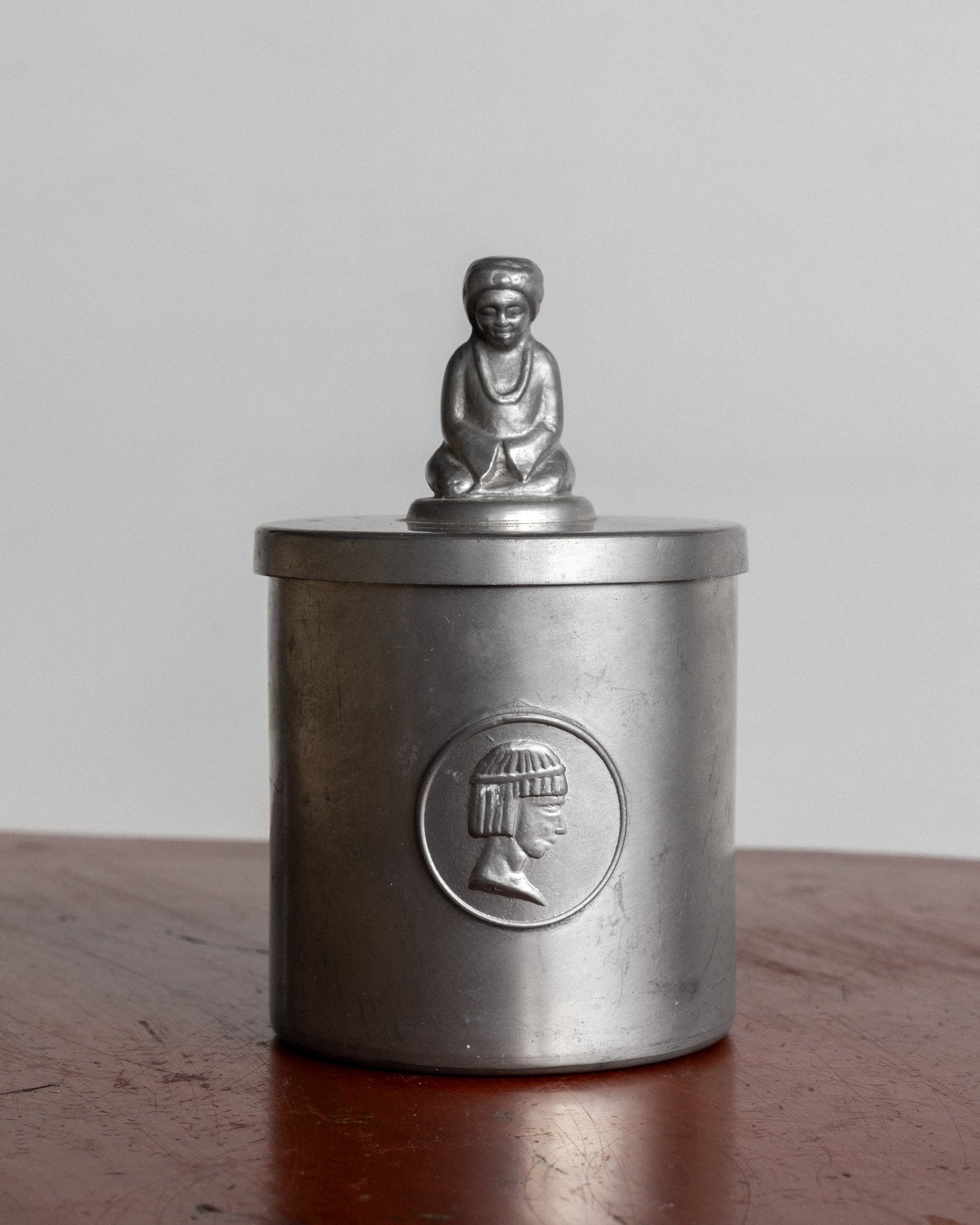 Pewter Box in Egyptian Revival Style