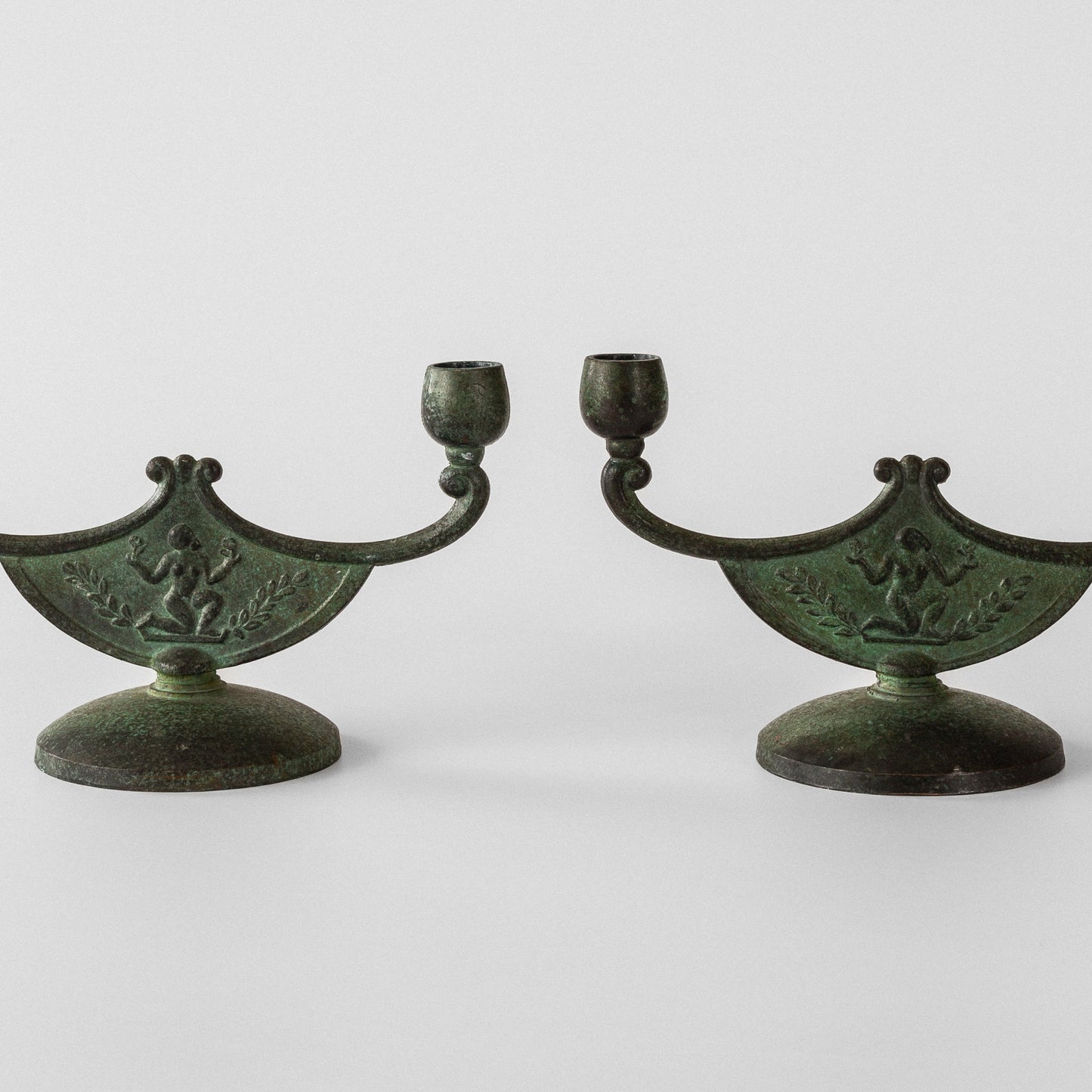 Pair of Bronze Candelabra