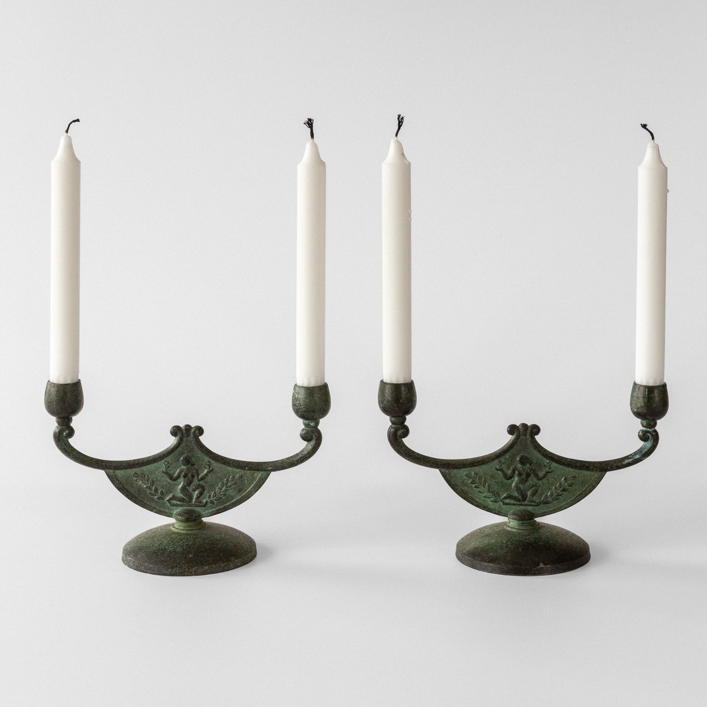 Pair of Bronze Candelabra