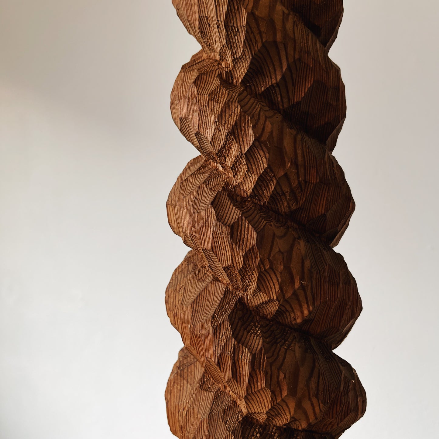 Sculptural Wooden Table Lamp
