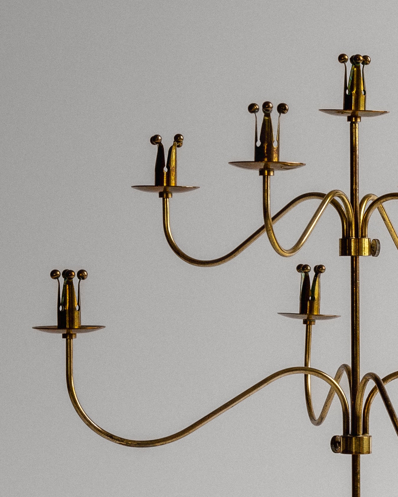 Mid-Century Brass Candelabra