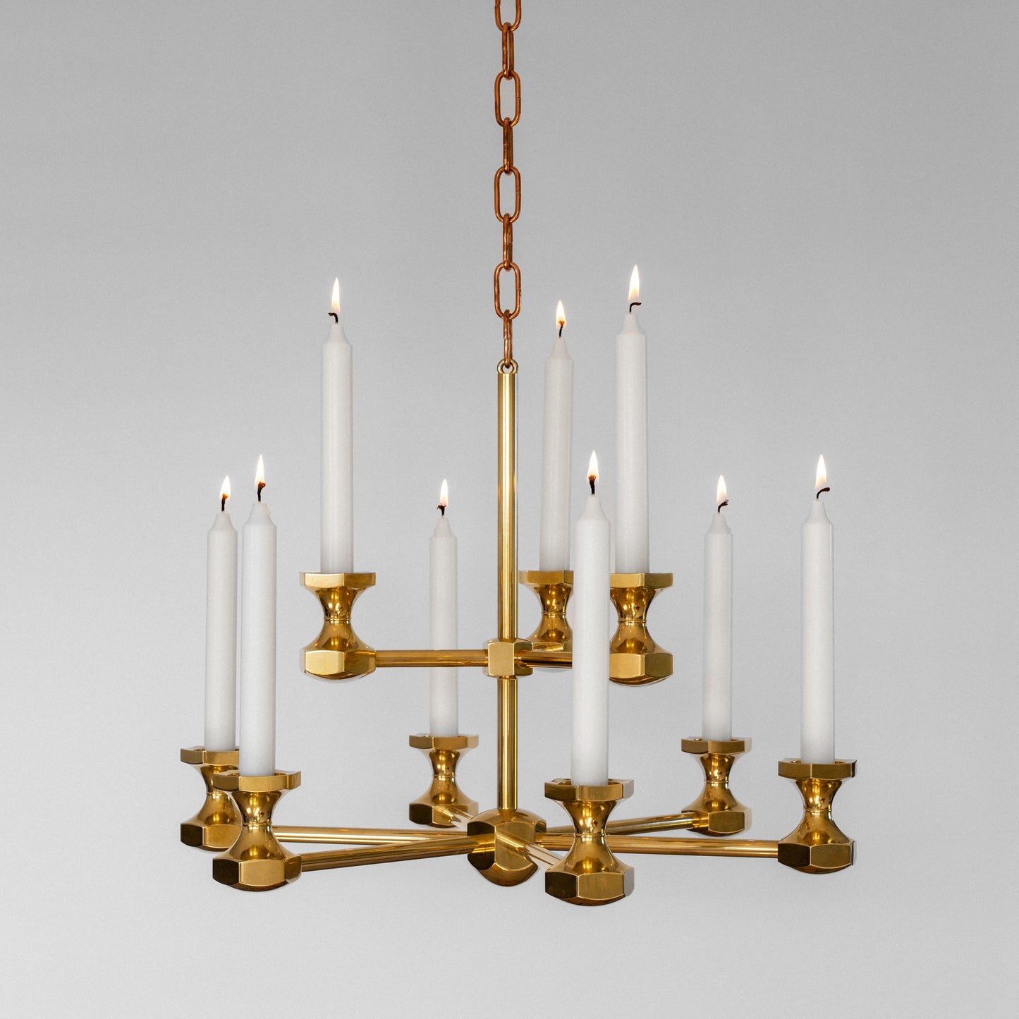 Brass Candle Chandelier