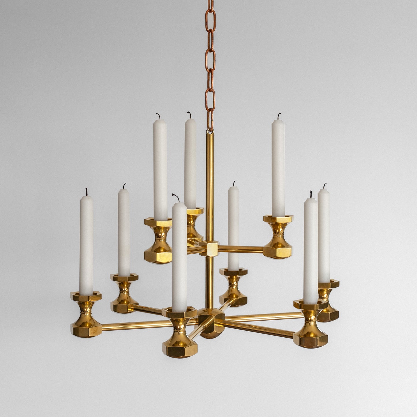 Brass Candle Chandelier