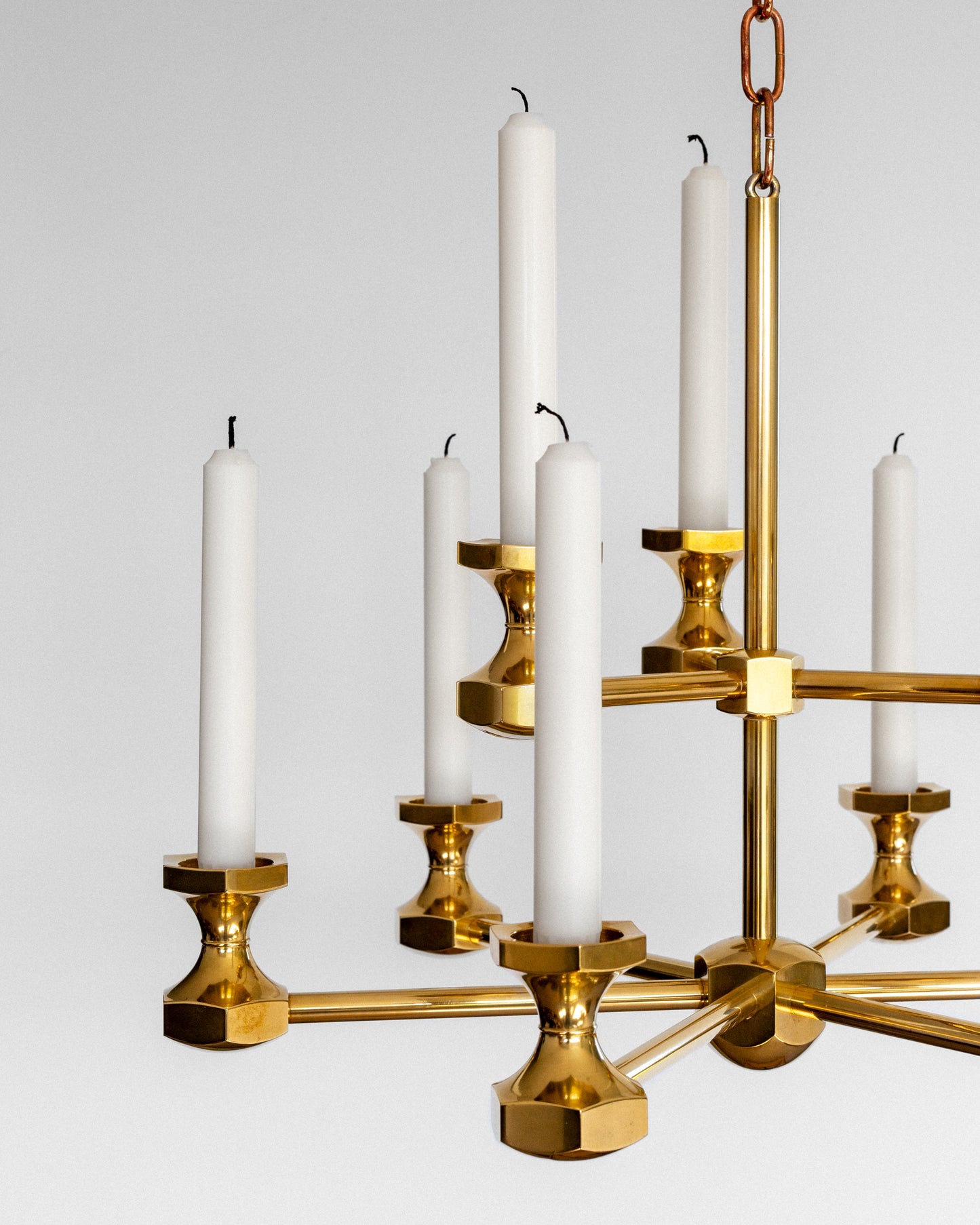 Brass Candle Chandelier