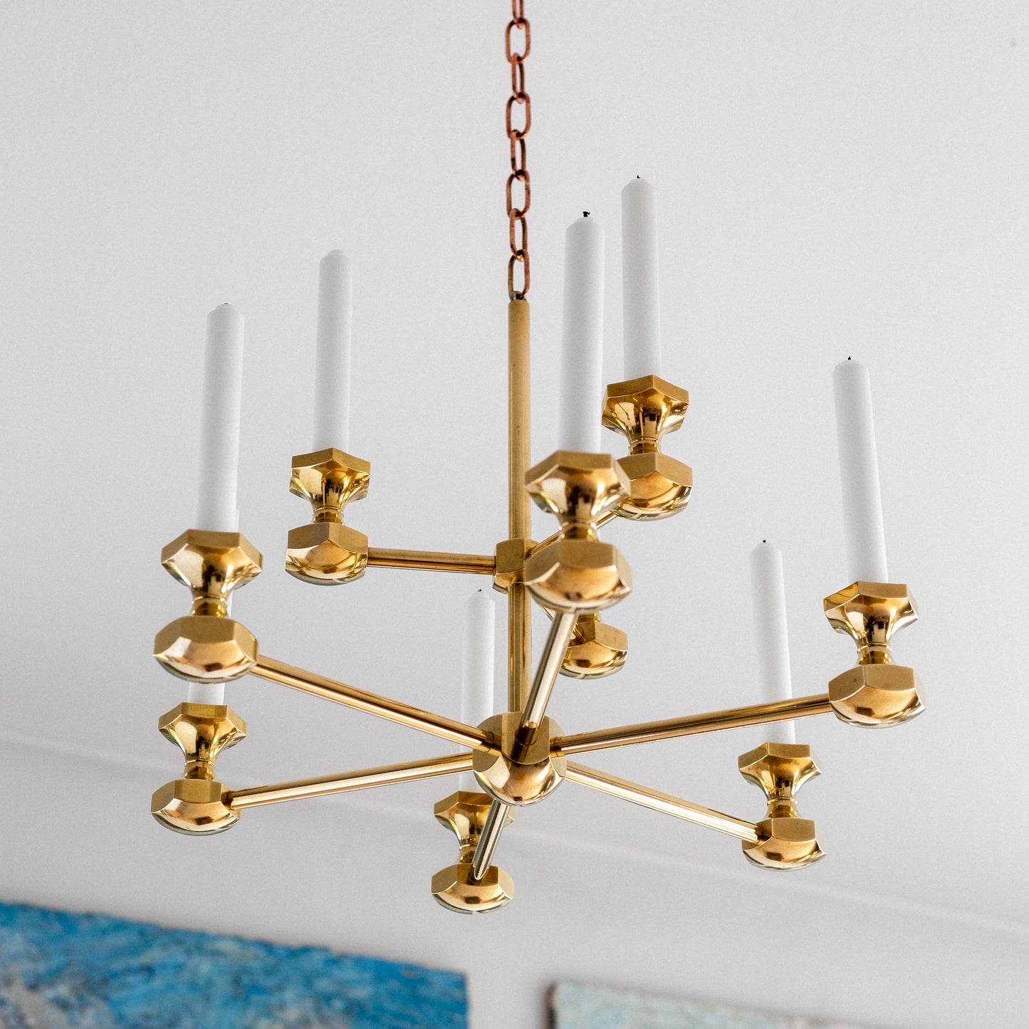 Brass Candle Chandelier