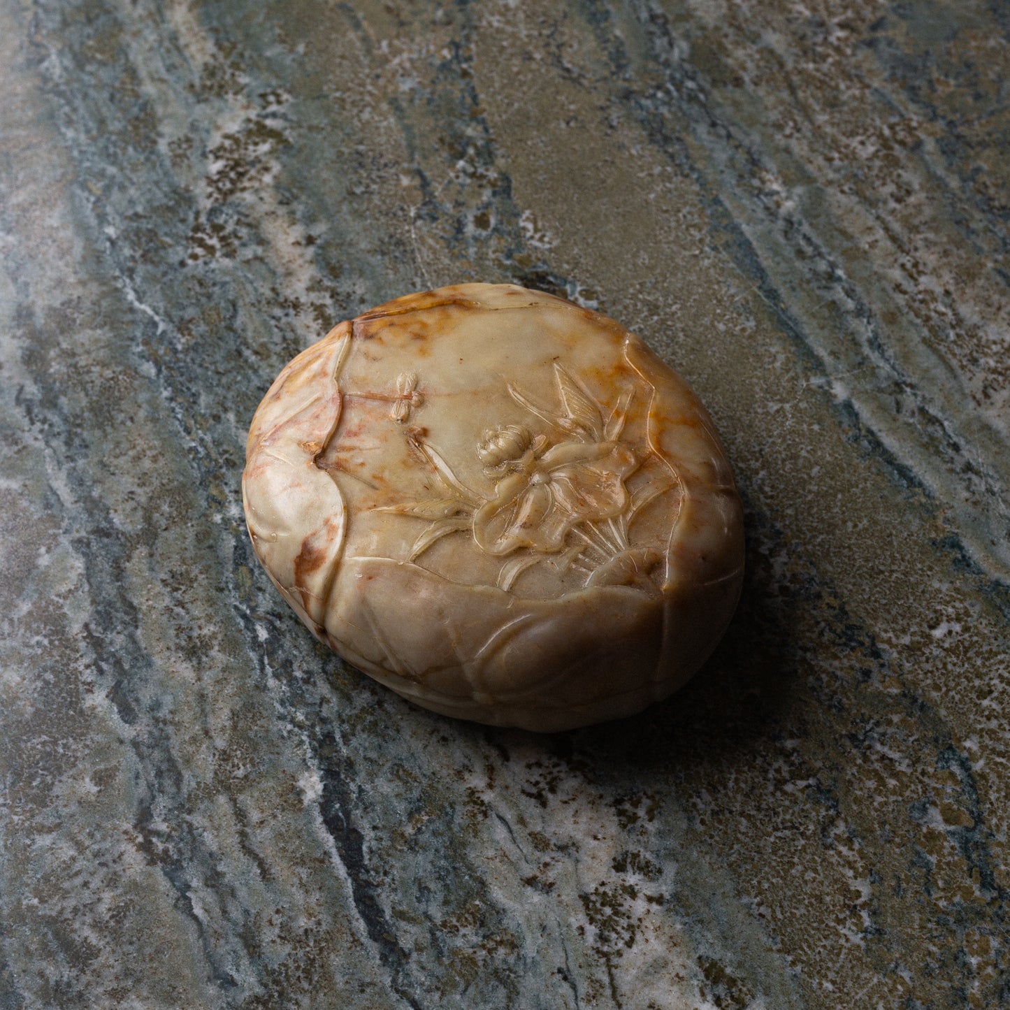 Carved Soaptstone Trinket Box