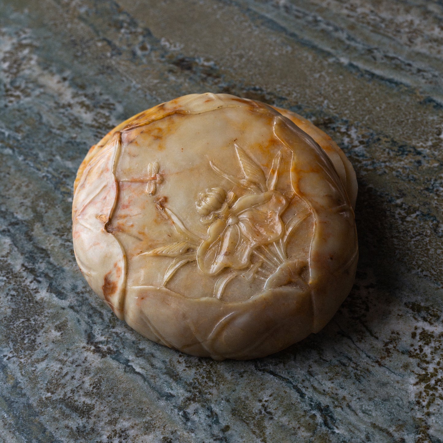 Carved Soaptstone Trinket Box