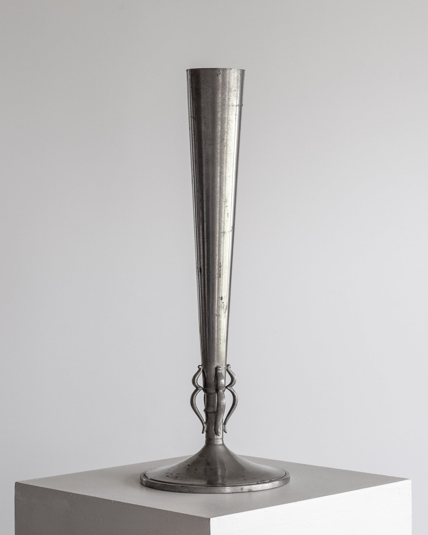 Pewter Trumpet Vase