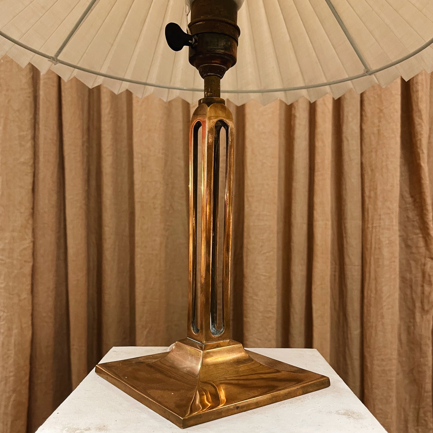 Brass Jugendstil Table Lamp