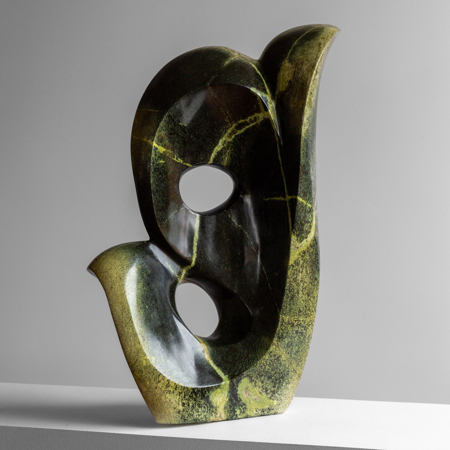 Abstract Serpentine Stone Sculpture