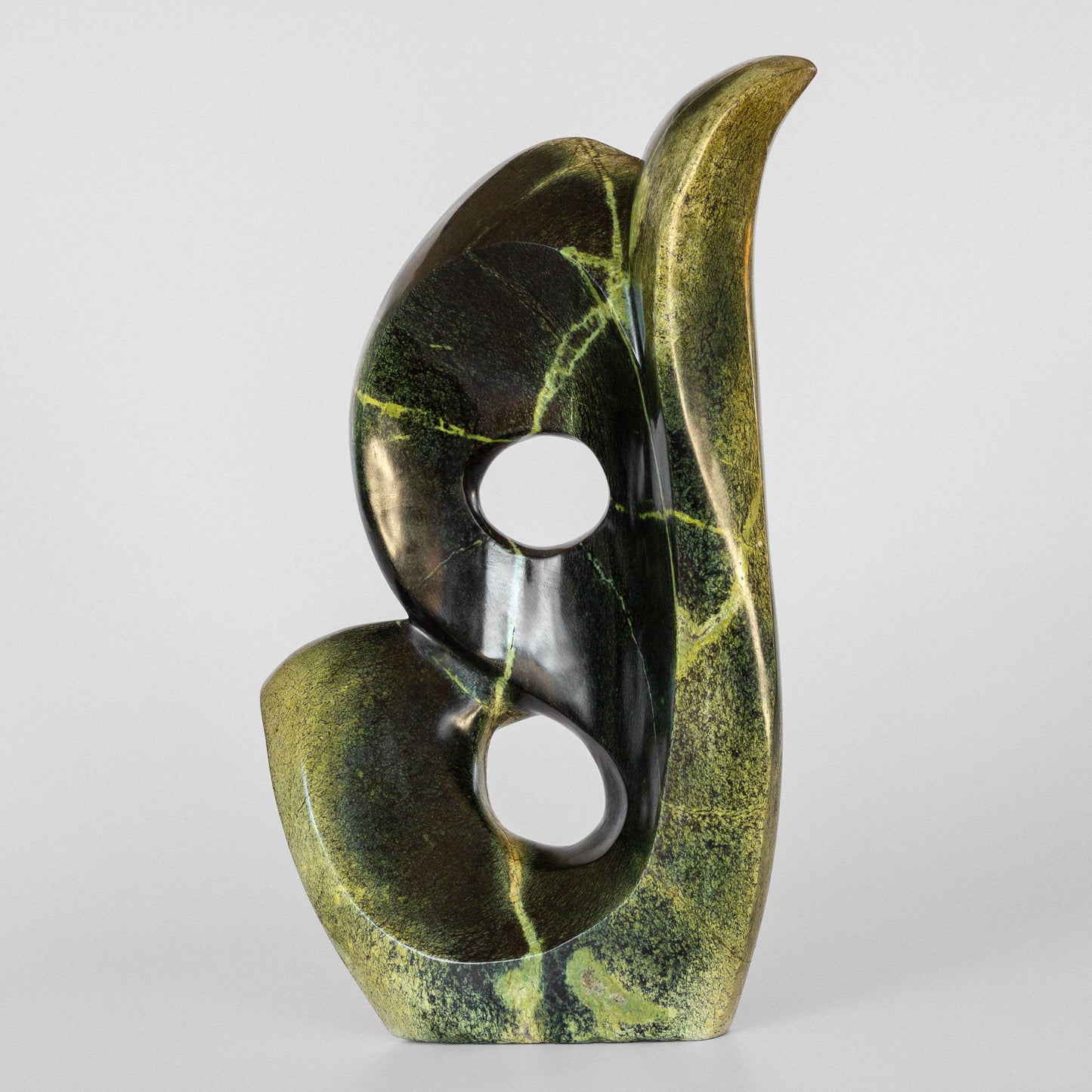 Abstract Serpentine Stone Sculpture