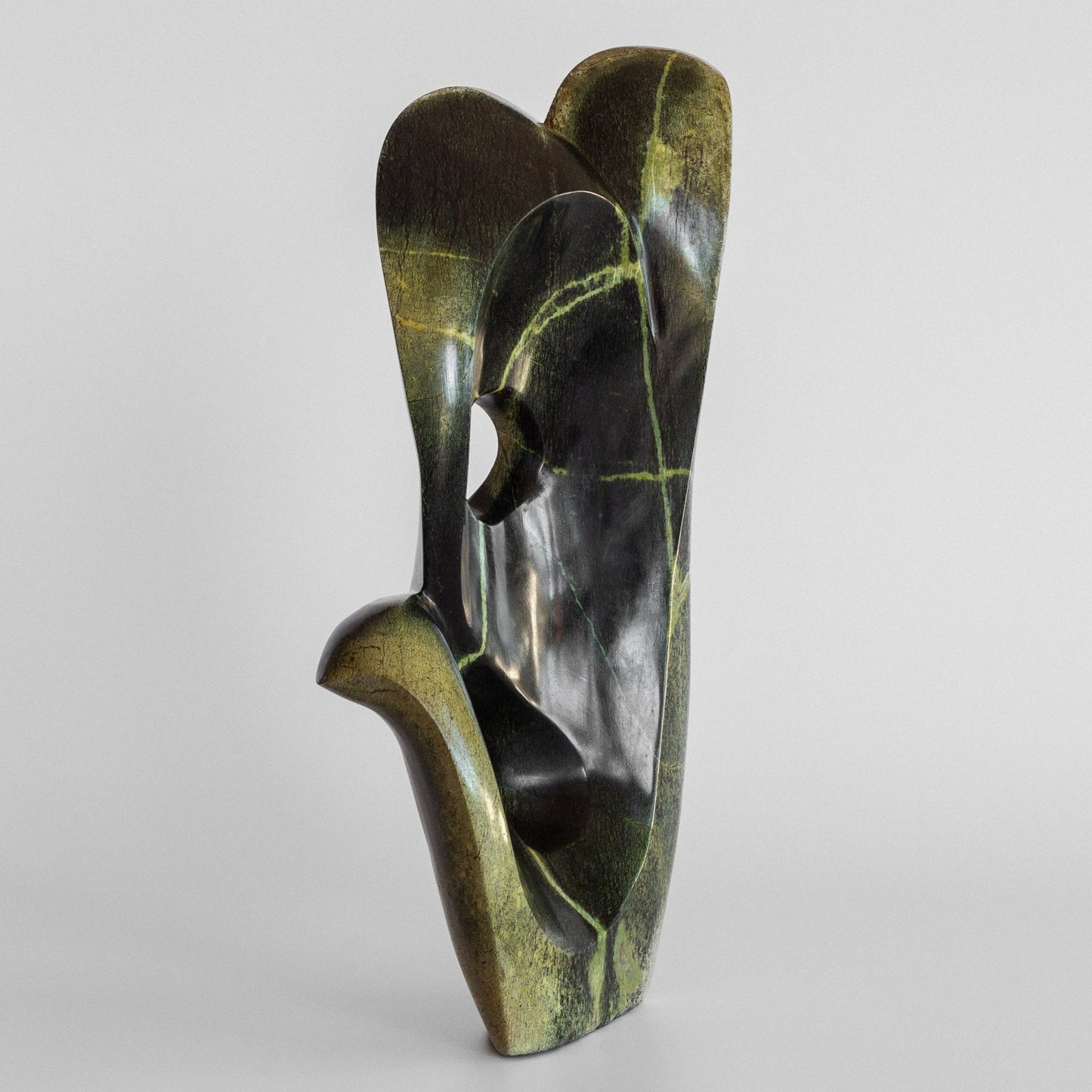 Abstract Serpentine Stone Sculpture