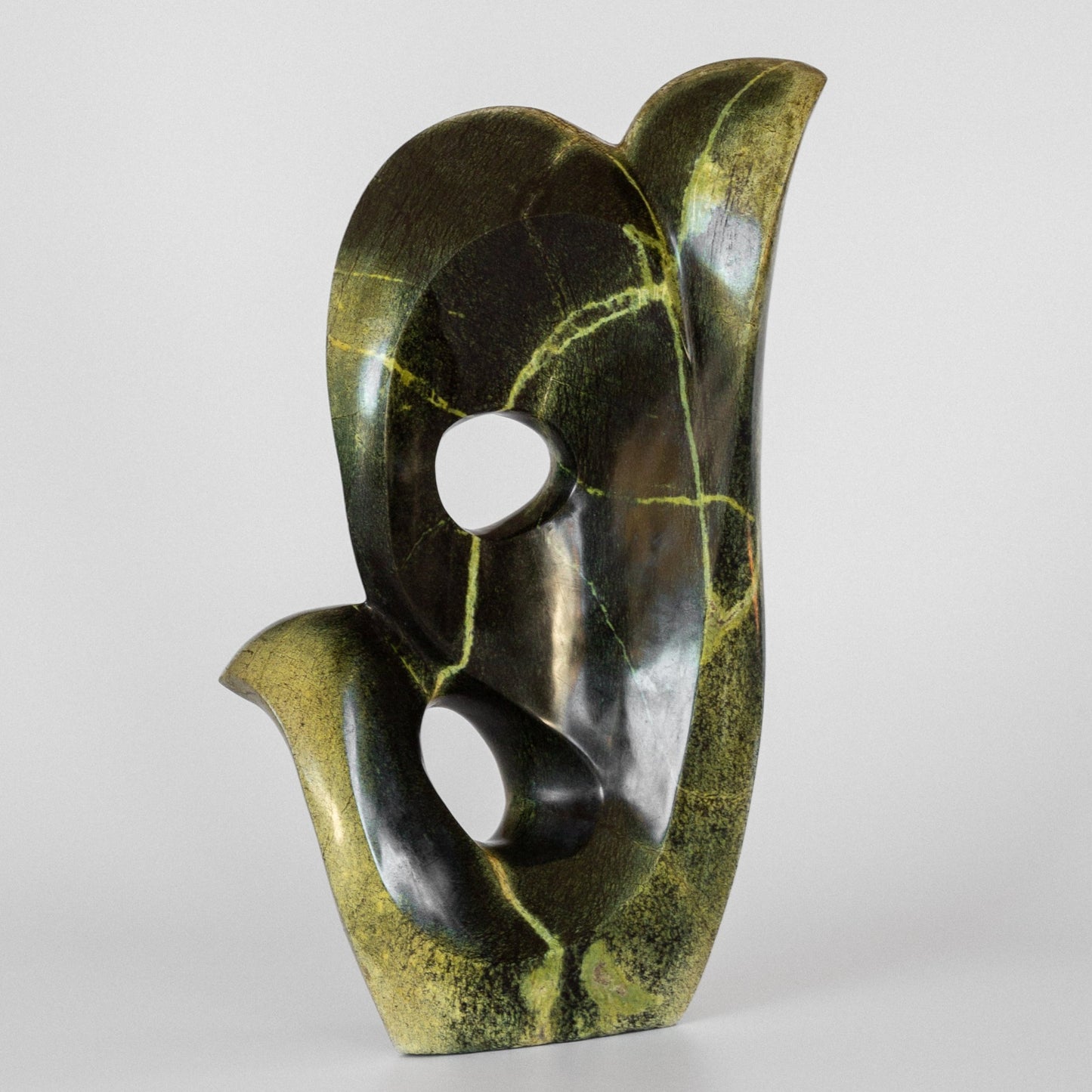 Abstract Serpentine Stone Sculpture