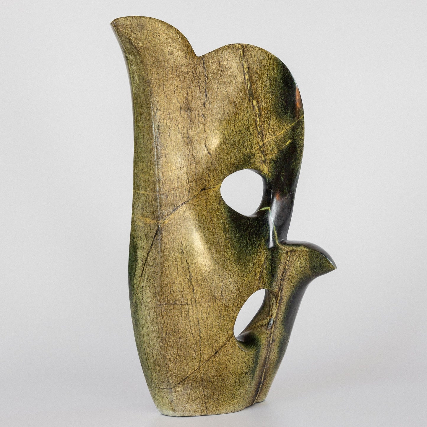 Abstract Serpentine Stone Sculpture