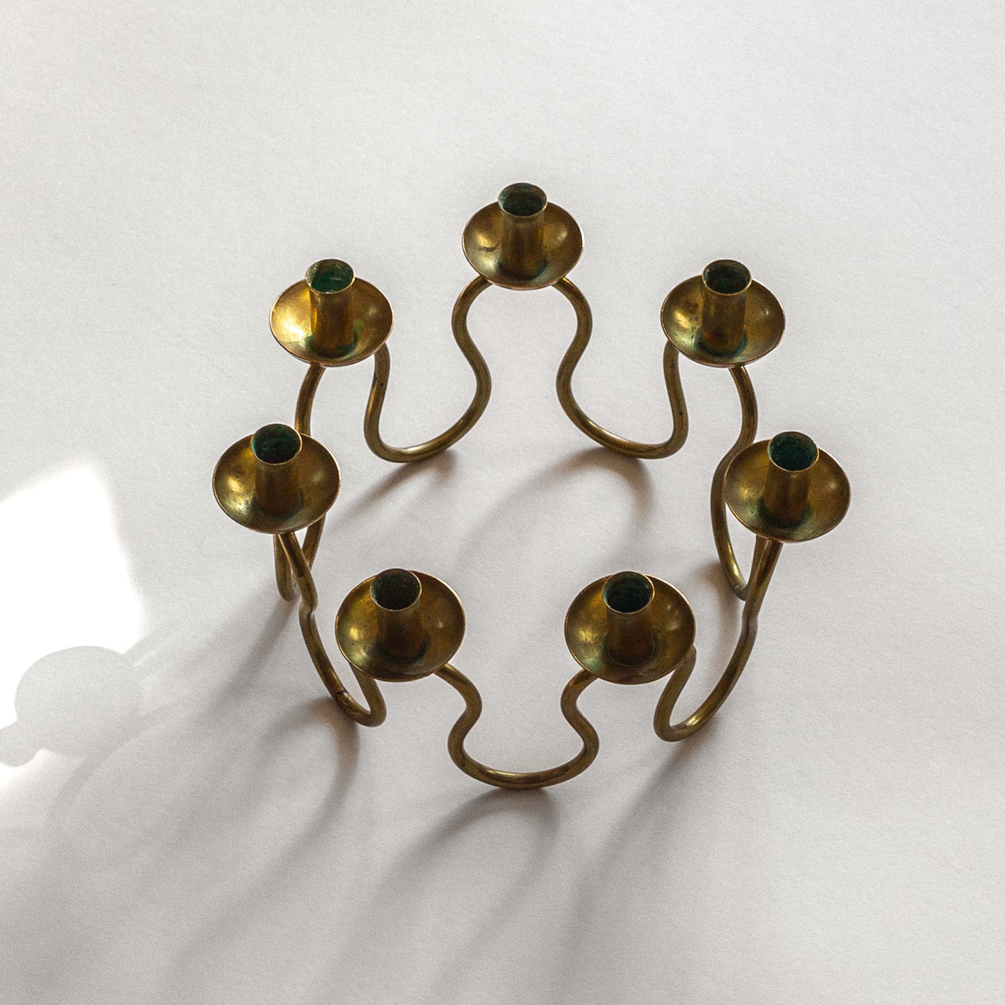 Swedish Modern Brass Candlestick