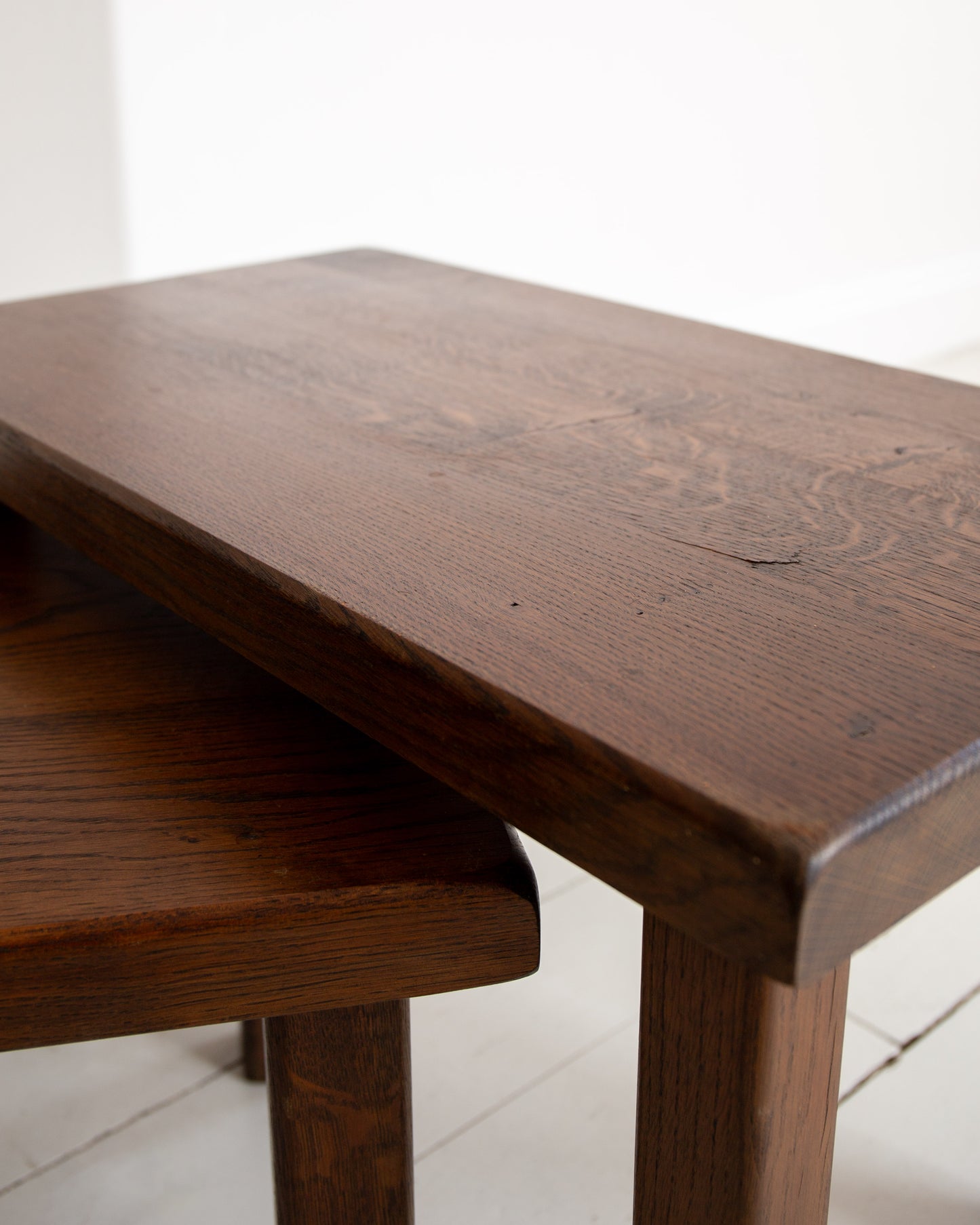 Brutalist Oak Nesting Tables