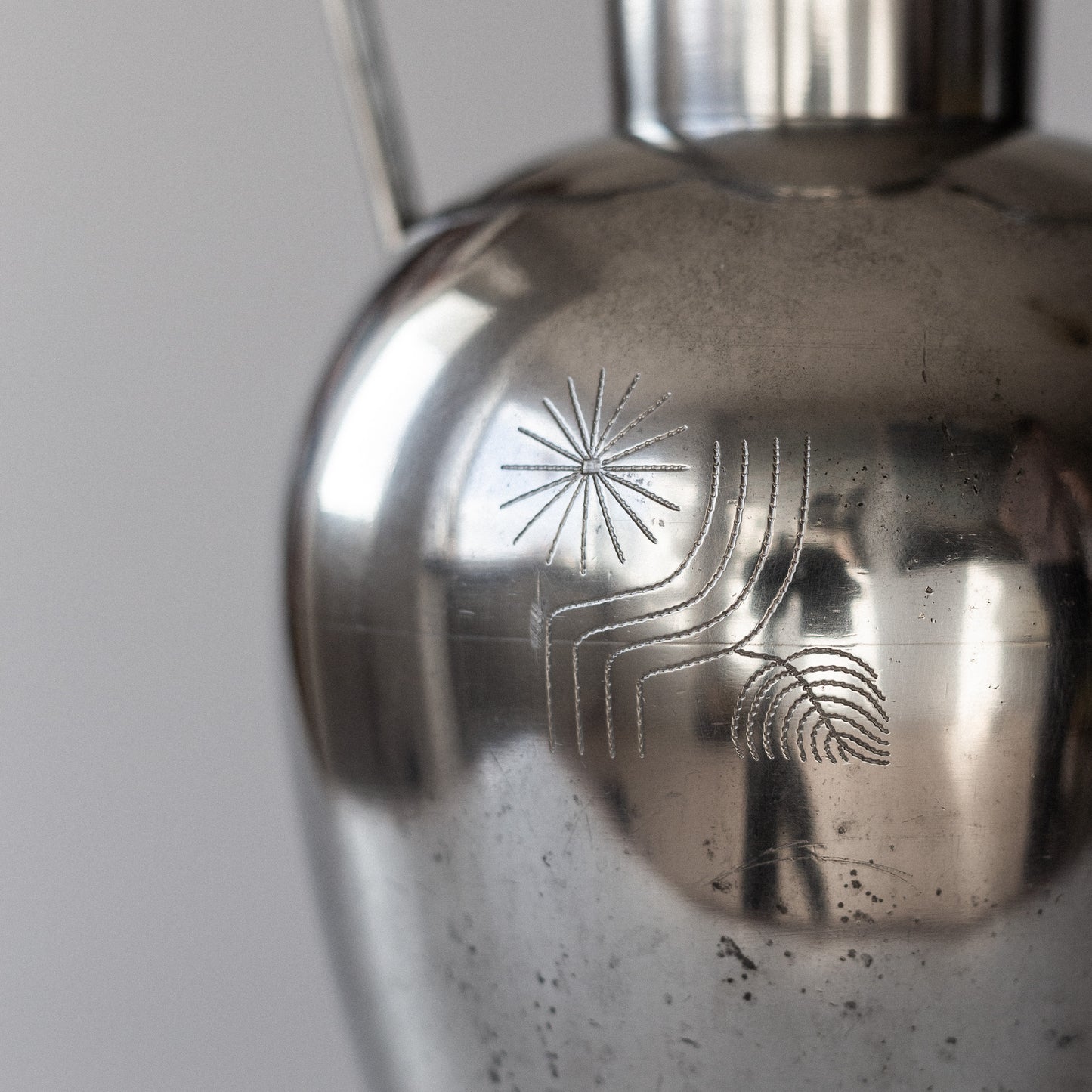 Modernist Pewter Amphora