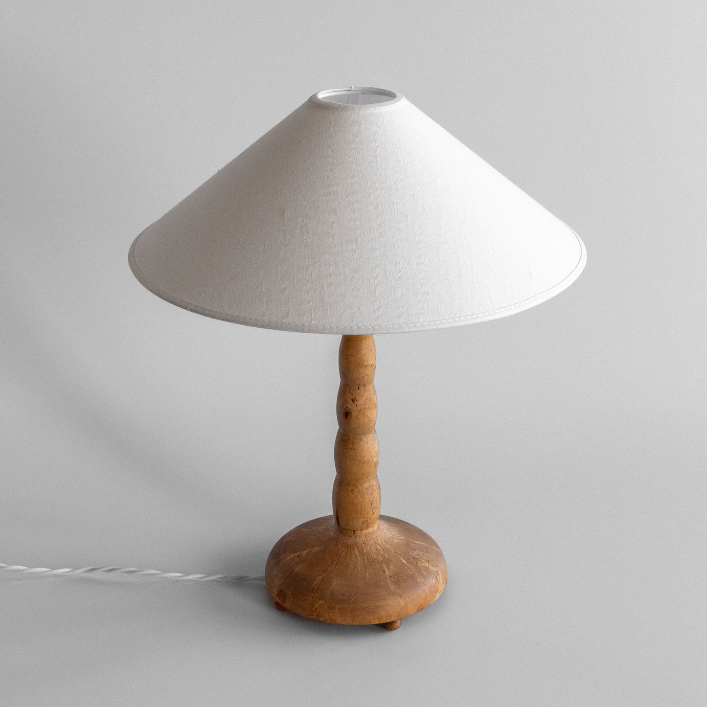 Turned Birch Table Lamp