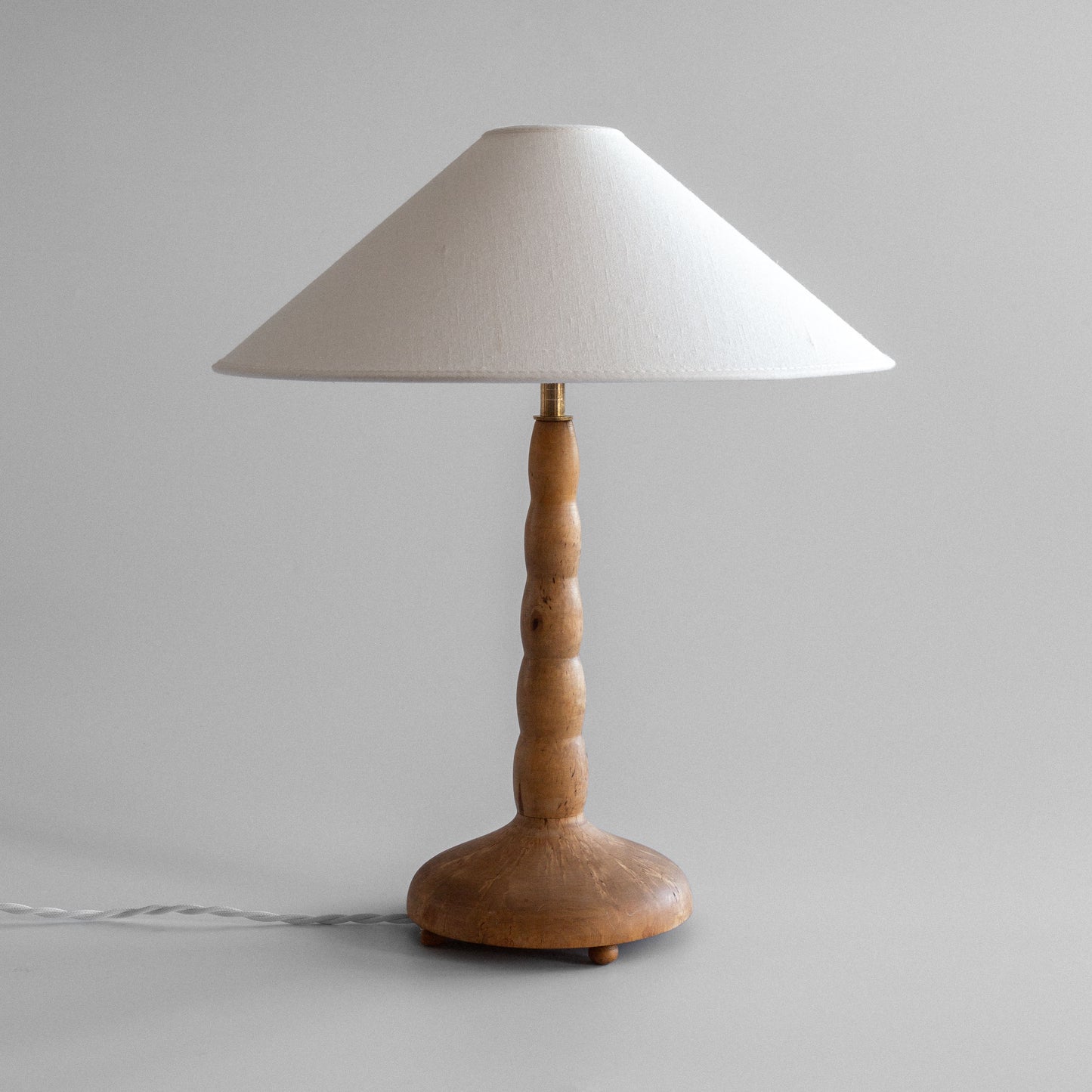 Turned Birch Table Lamp