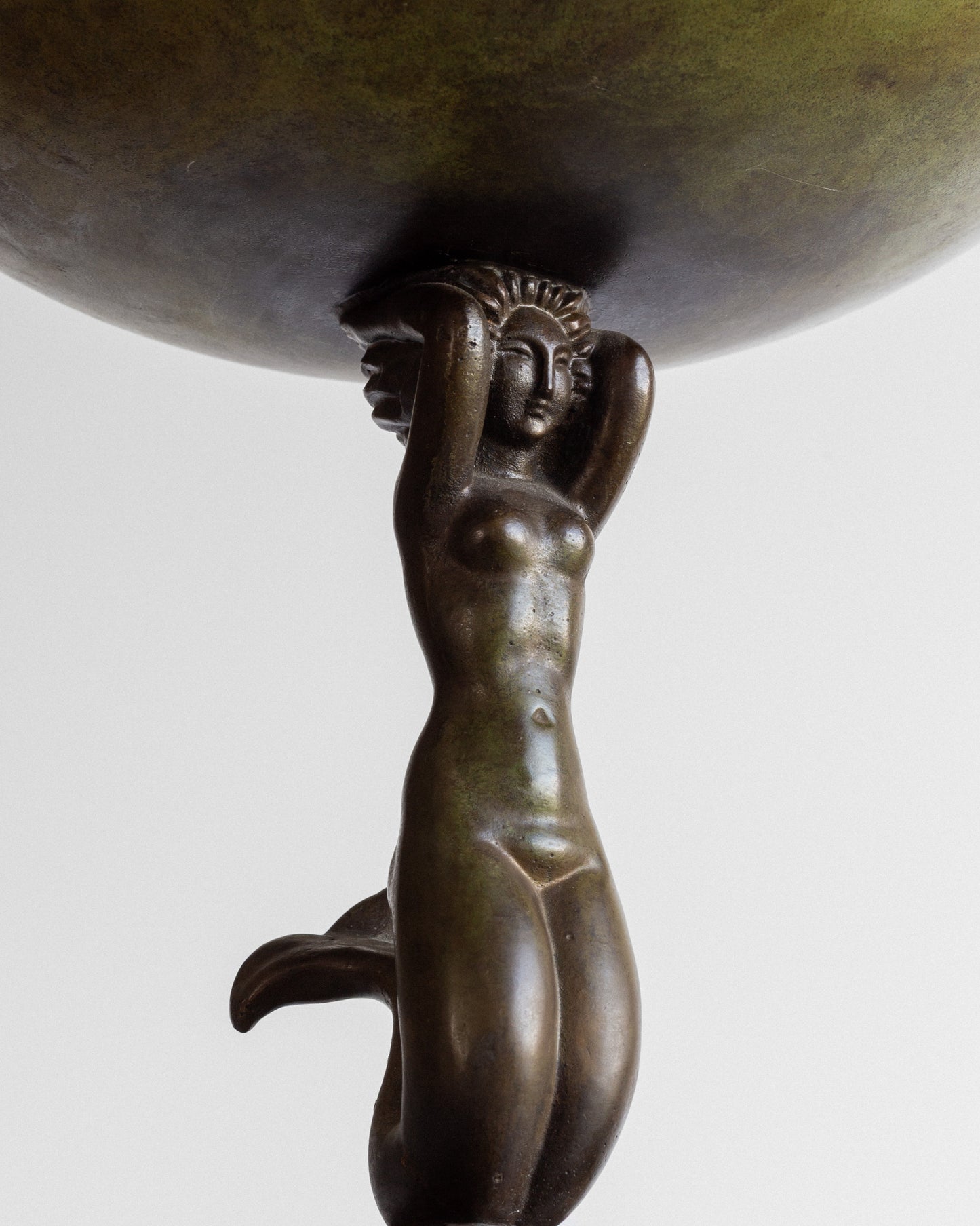 Bronze Bowl with Mermaid