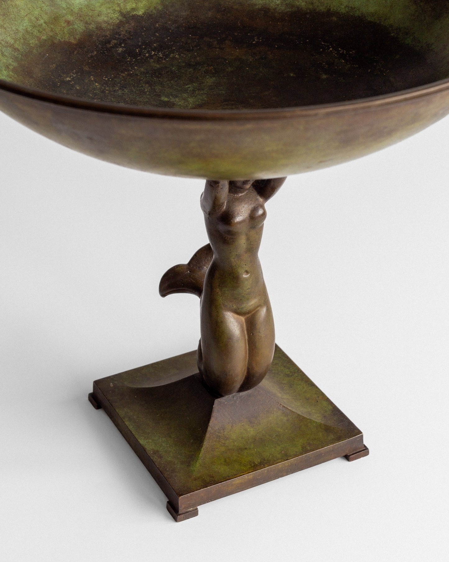 Bronze Bowl with Mermaid