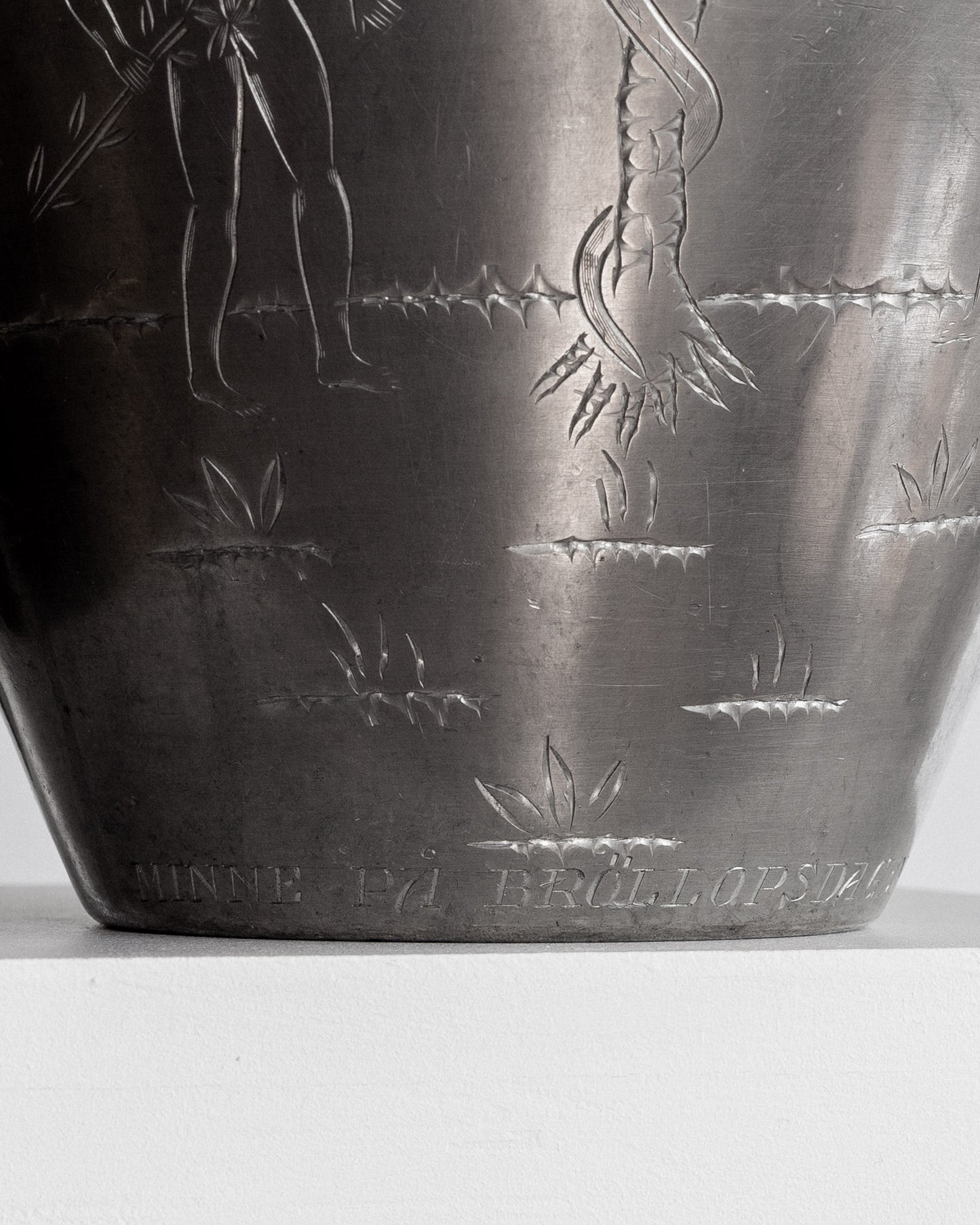 Adam & Eve Pewter Amphora, 1930s