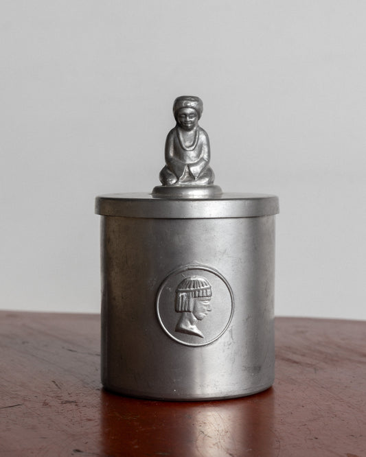 Pewter Box in Egyptian Revival Style
