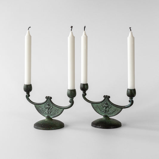 Pair of Bronze Candelabra