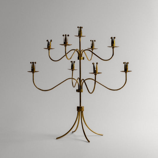 Mid-Century Brass Candelabra