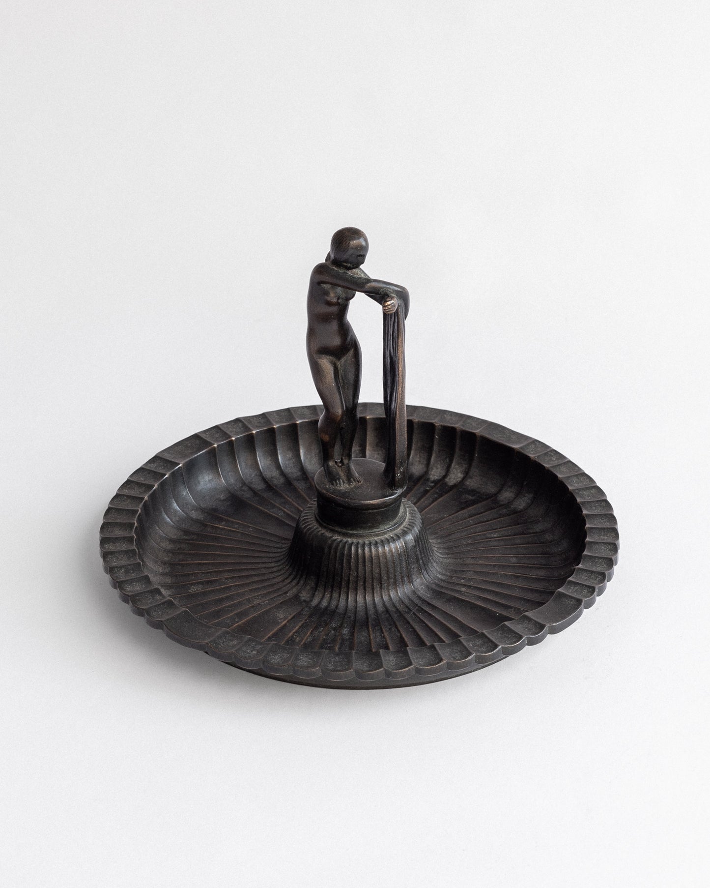 Bronze Dish with Sculpture