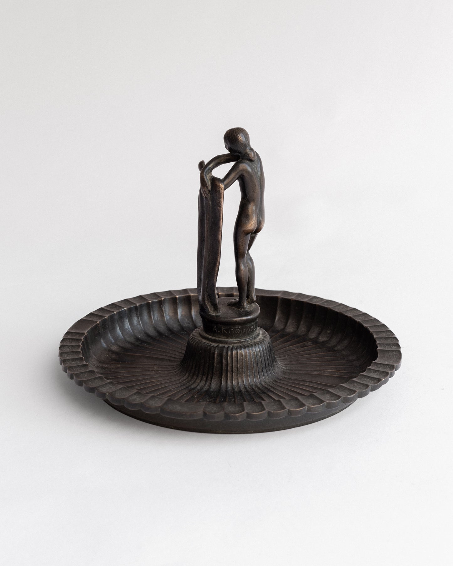 Bronze Dish with Sculpture