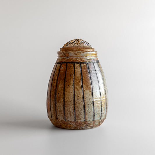 Vintage Pottery Lidded Urn