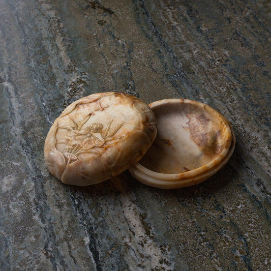 Carved Soaptstone Trinket Box