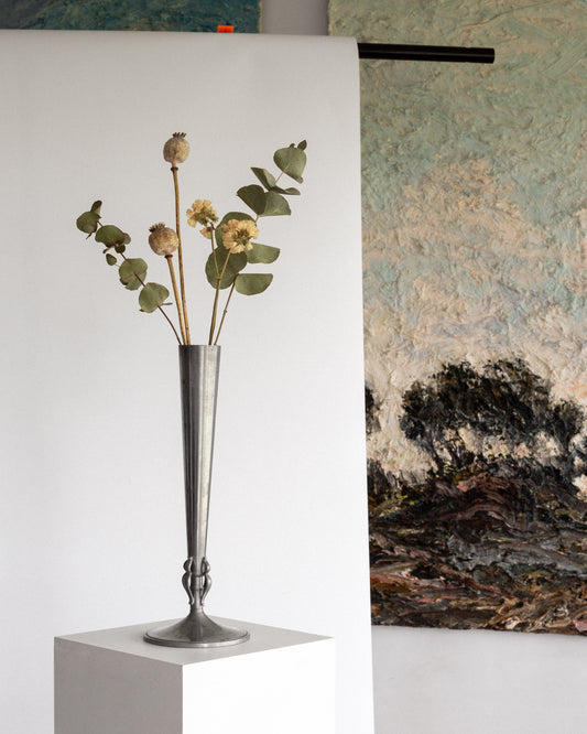 Pewter Trumpet Vase