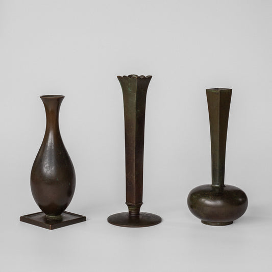 Bronze Vase Trio