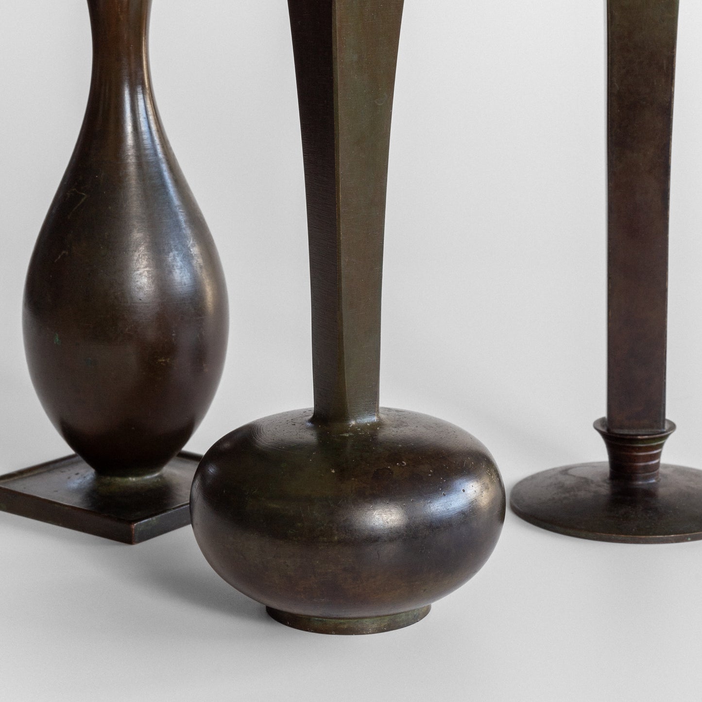 Bronze Vase Trio