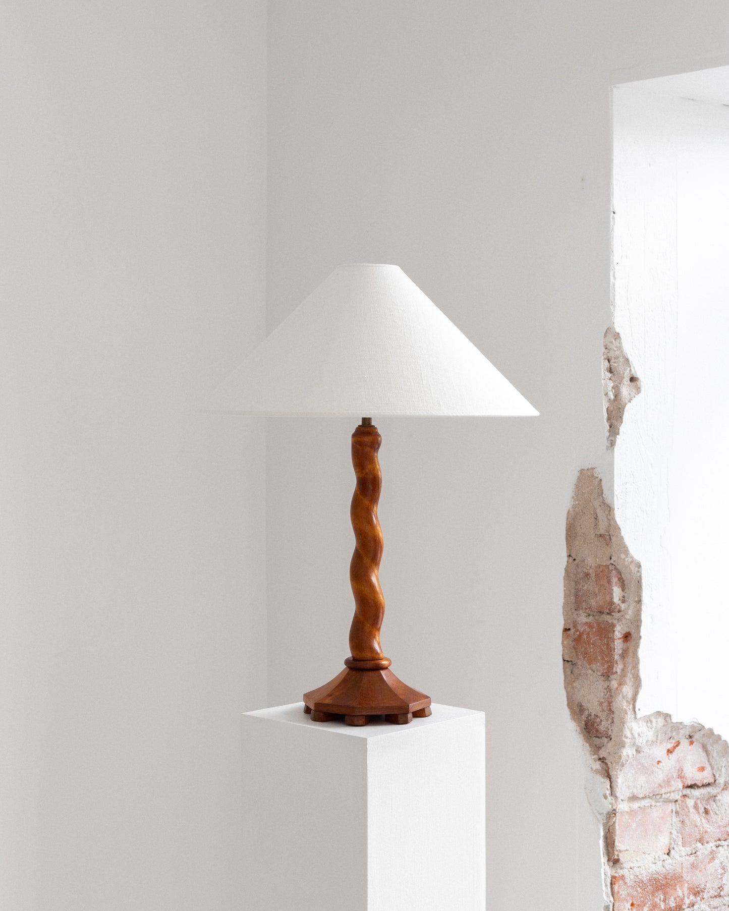 Handcrafted Birch Lamp, 1943