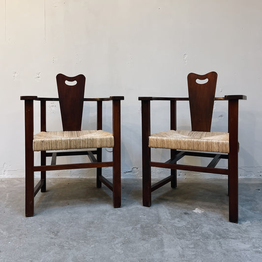 Arts & Crafts Armchair Pair