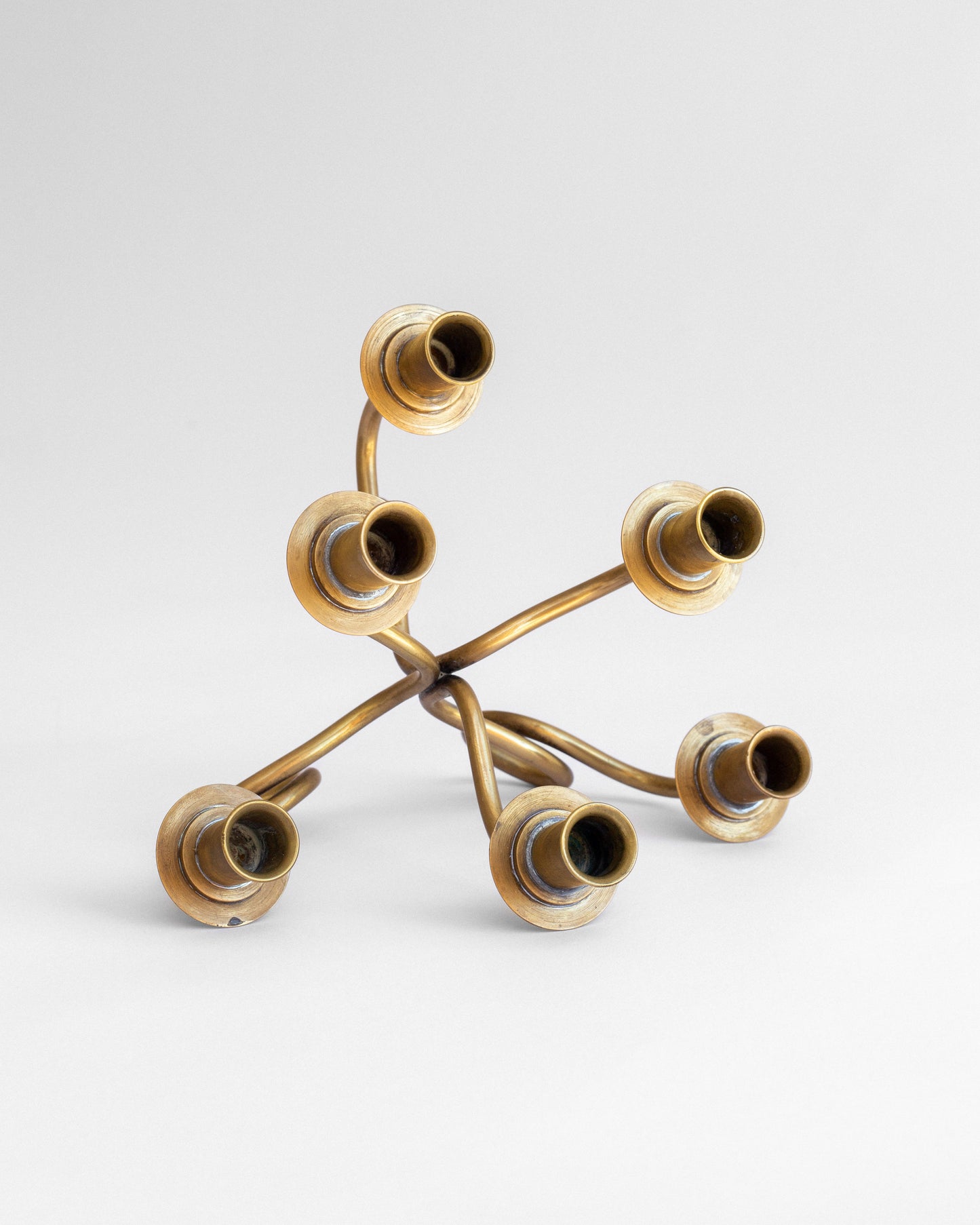 Pair of Brass Candelabra