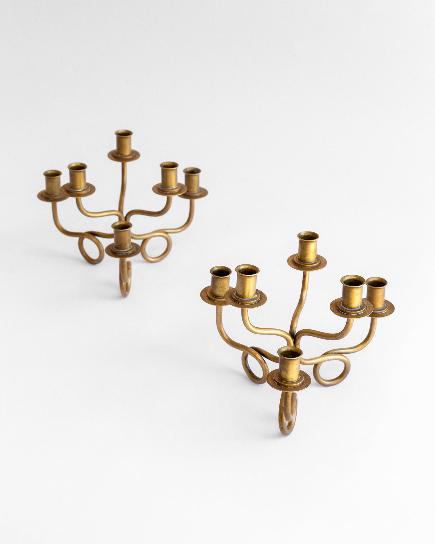 Pair of Brass Candelabra
