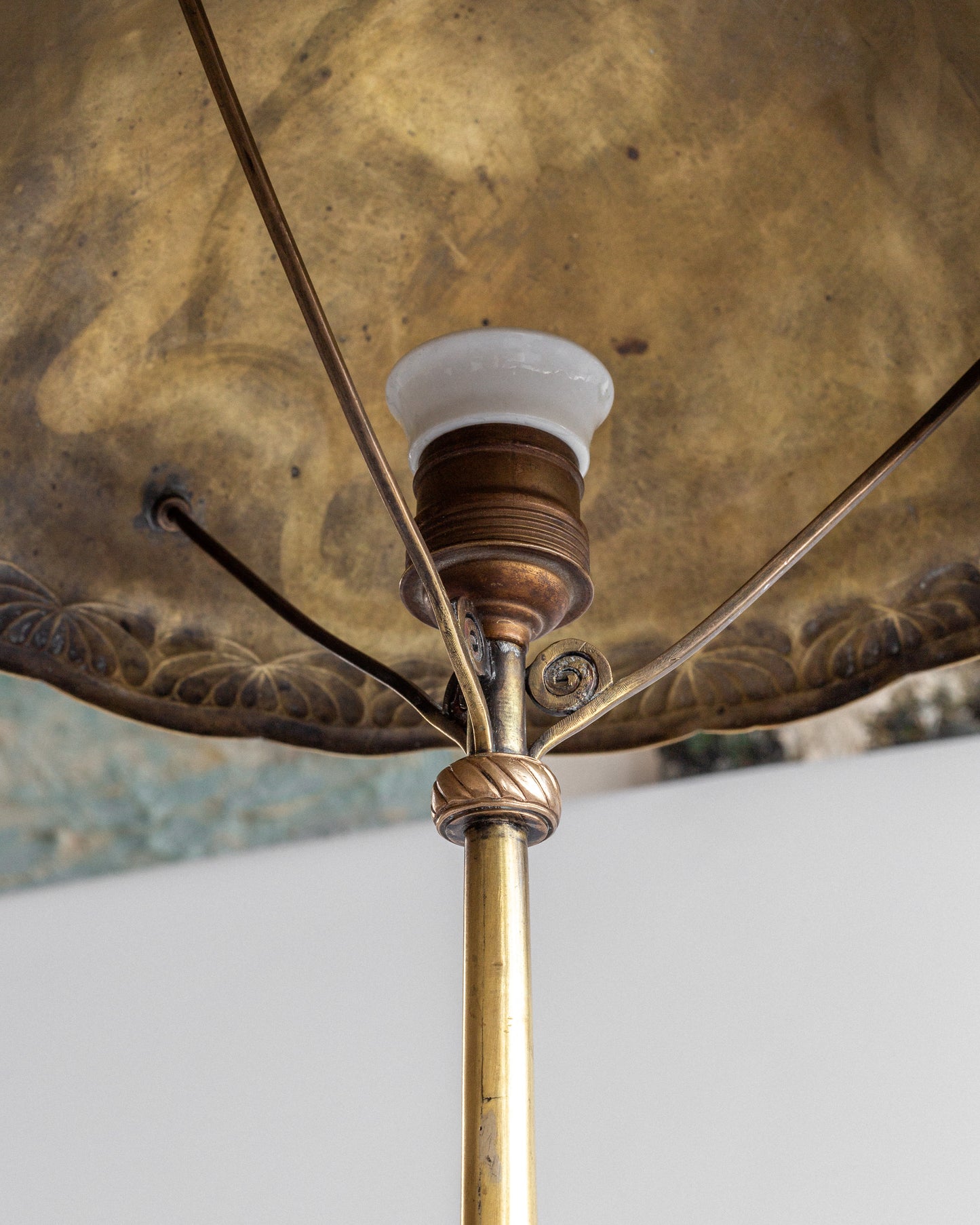Jugend Brass Table Lamp