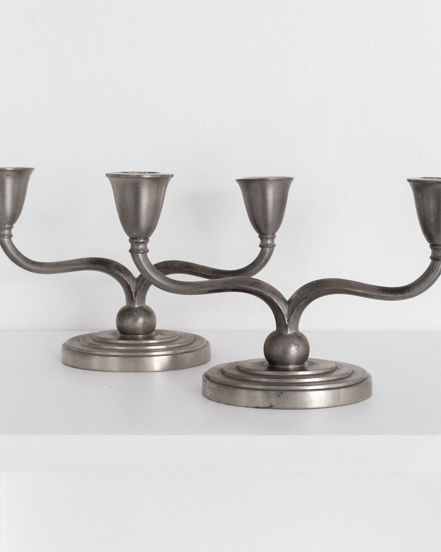 Just Andersen Pewter Candlesticks