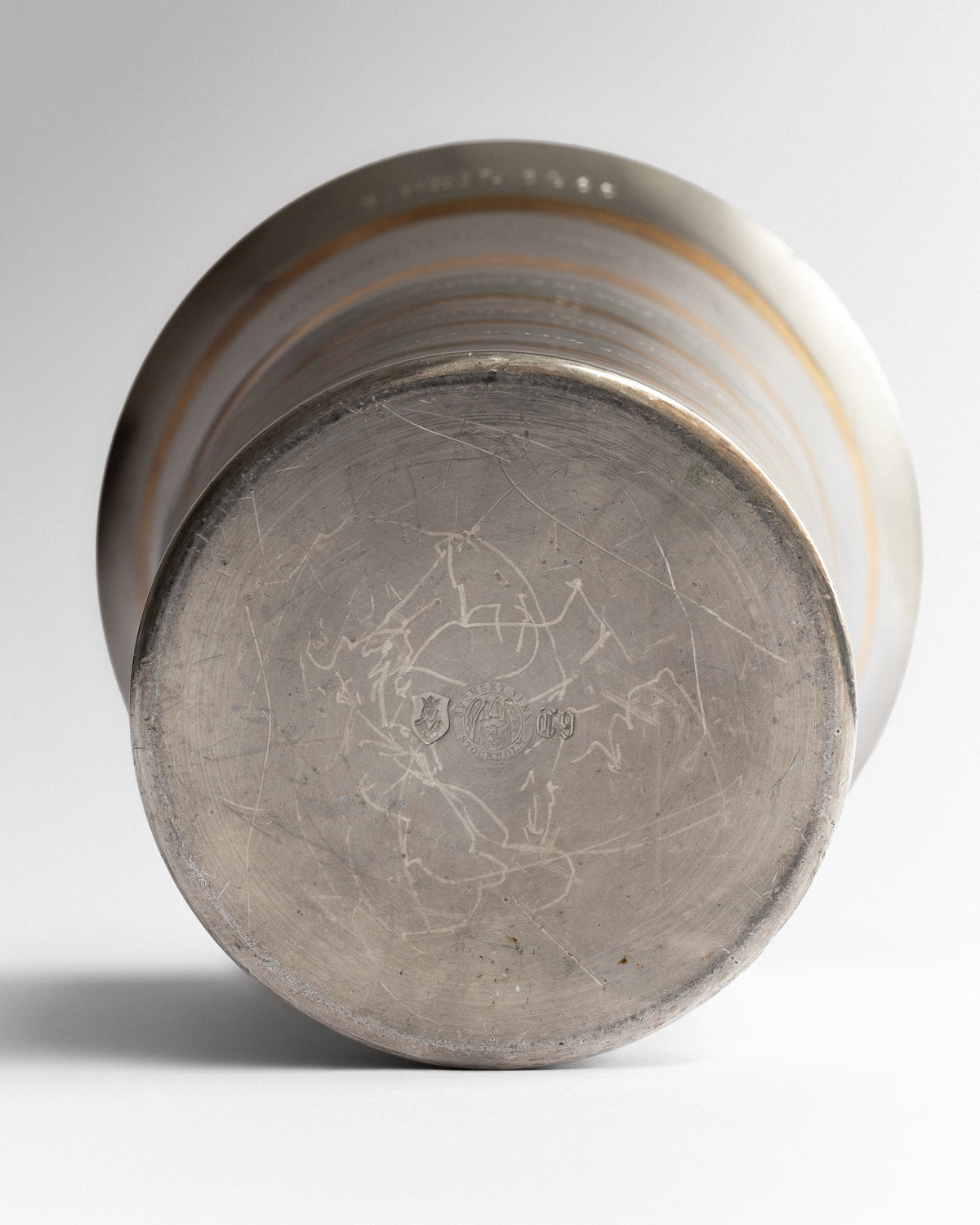 Pewter and Brass Vase