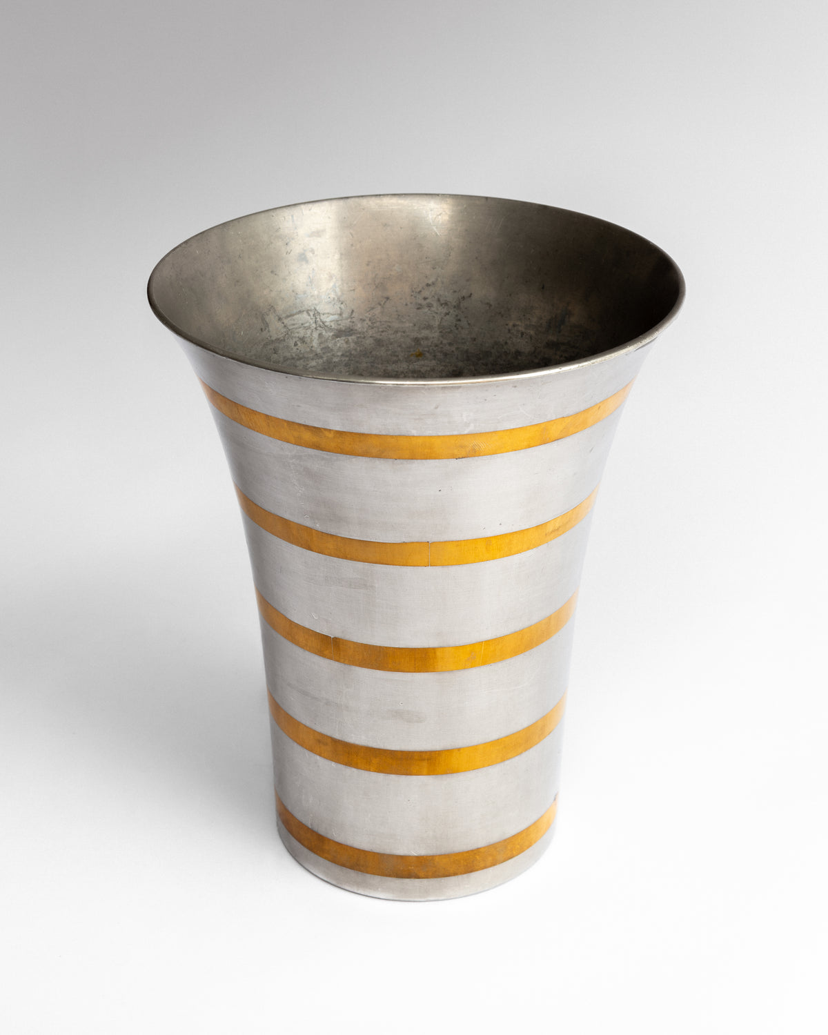 Pewter and Brass Vase
