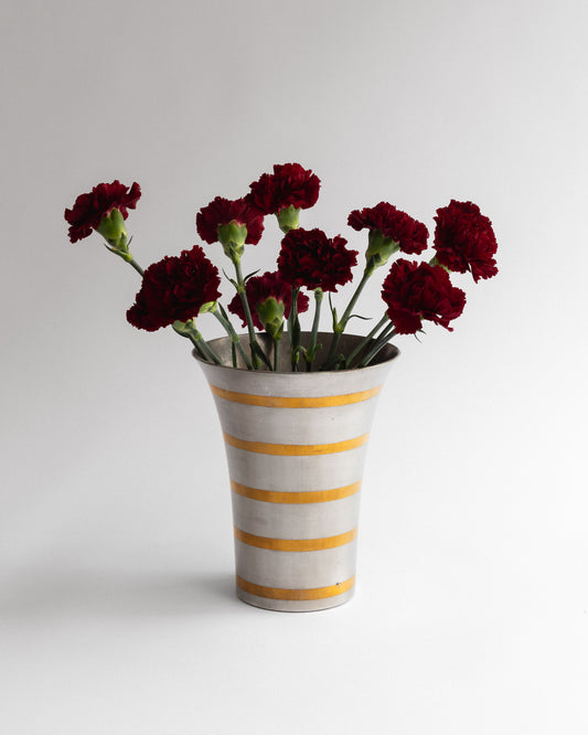 Pewter and Brass Vase
